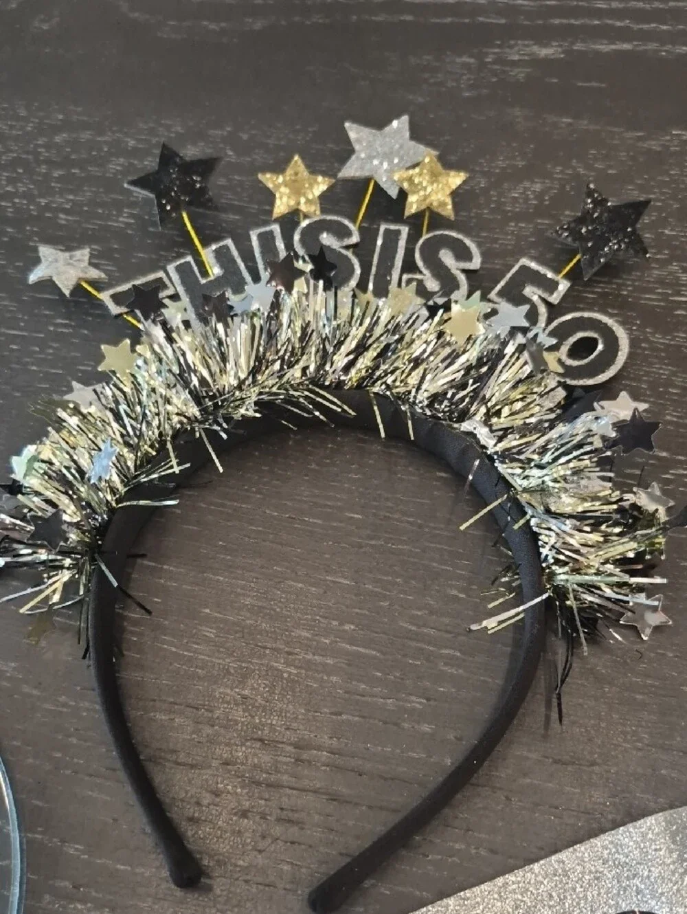 50 & Fabulous Silver Birthday Sash and Tiara Set